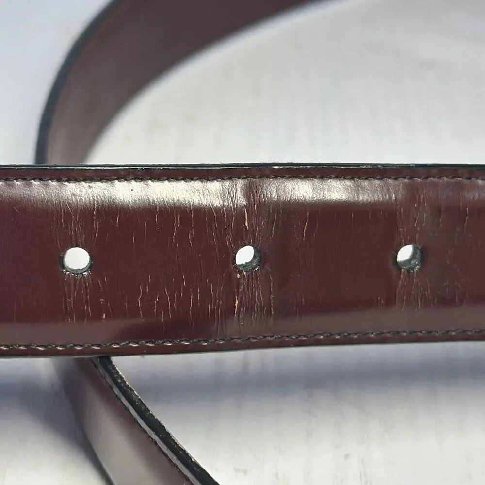 Brighton Genuine Leather Belt‎ Mens 40 Brown Solid Brass Buckle English Calf